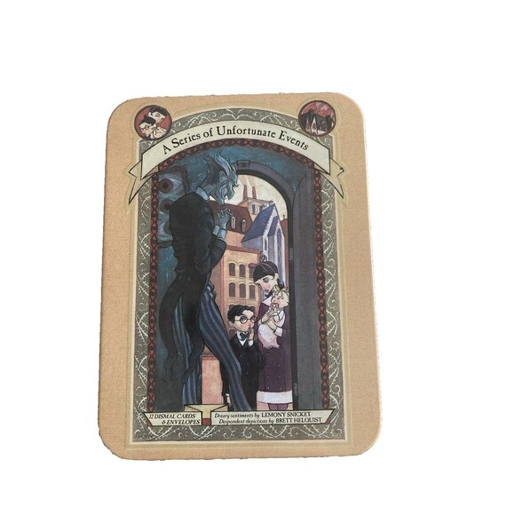 A Series of Unfortunate Events 12 Dismal Cards & Envelopes 2001 Sealed in Tin - Picture 2 of 12